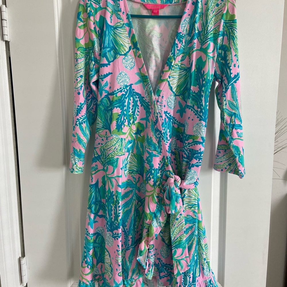 Lilly Pulitzer Tropical Wrap Mini Dress